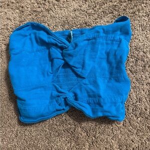 blanco Turquoise Blue Tube Bandeau Top